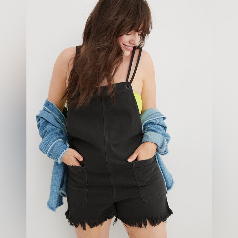 NWOT Aerie Denim Shortalls